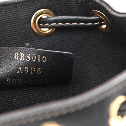 Fendi Canvas Vitello King F is Fendi FF Embroidered Mini Mon Tresor Bucket Bag Black 8 of 10