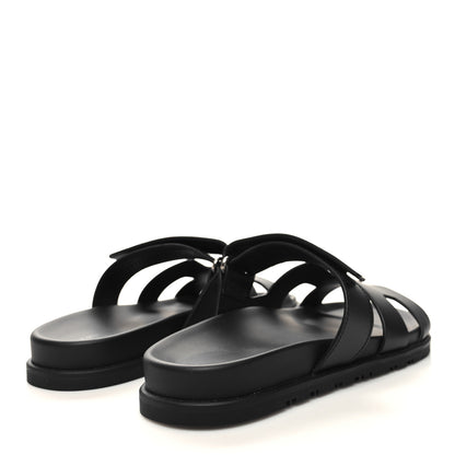 Hermes Calfskin Womens Chypre Sandals 39 Black 4 of 9