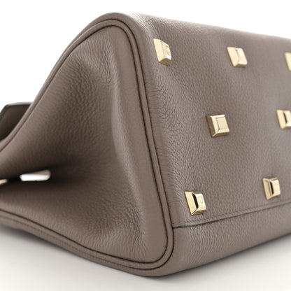 Salvatore Ferragamo Calfskin The Studio Bag Caraway Seed 9 of 12