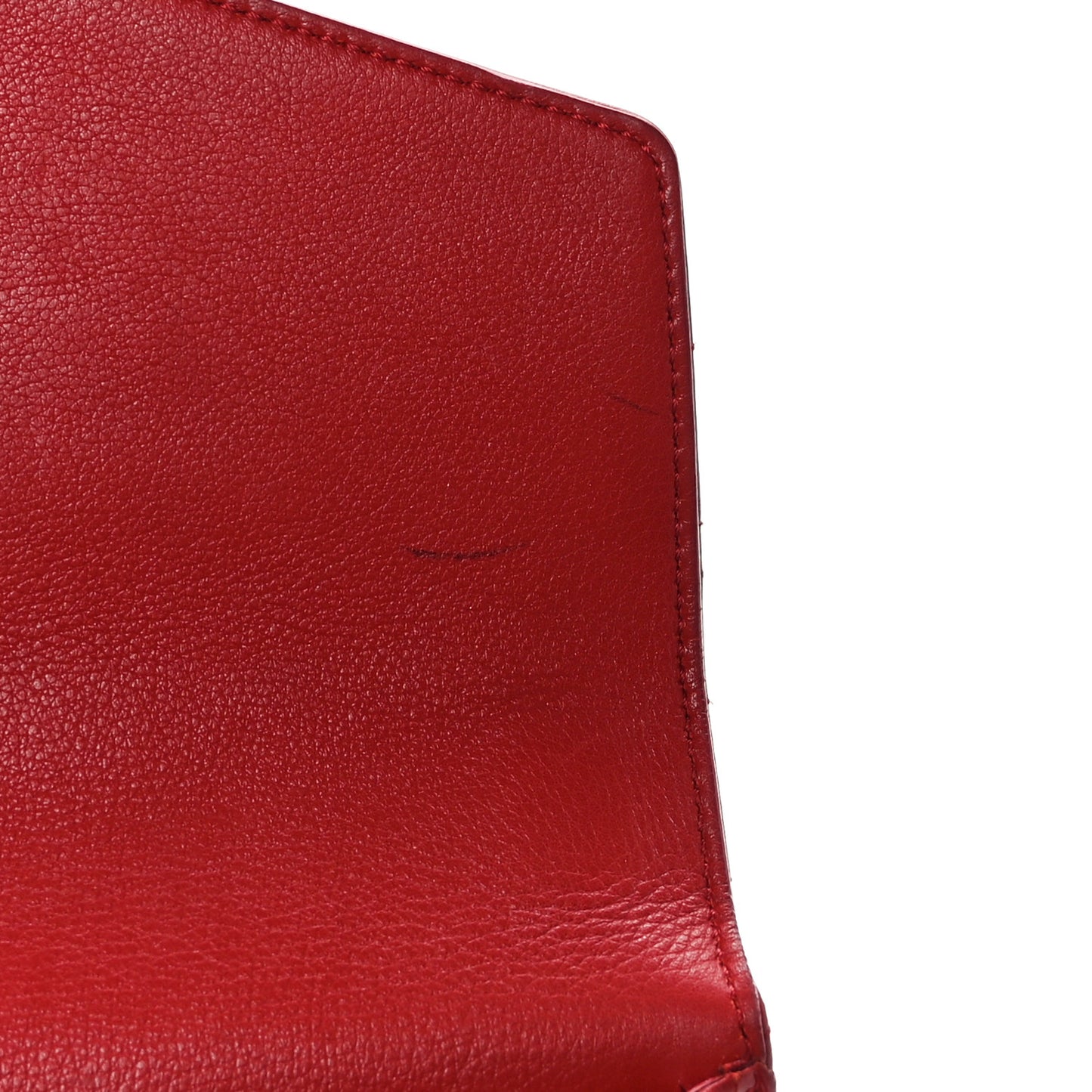 Calfskin Chevron Quilted Casual Trip Flap Red