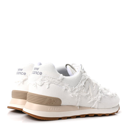 Miu Miu X NEW BALANCE Denim Marmorizzato 574 Sneakers 38.5 White 5 of 9