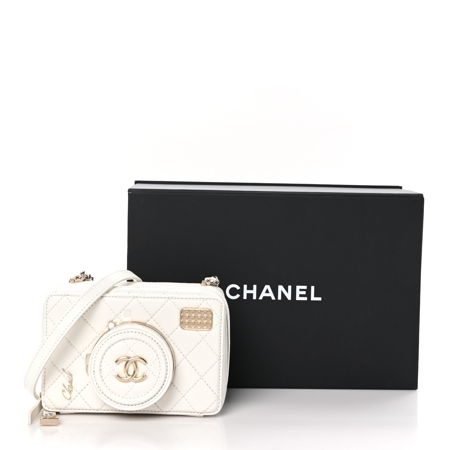 Chanel Lambskin Quilted Coco Click Bag White 12 of 12