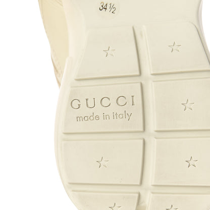 Gucci Calfskin Logo Womens Rhyton Sneakers 34.5 Ivory 6 of 8