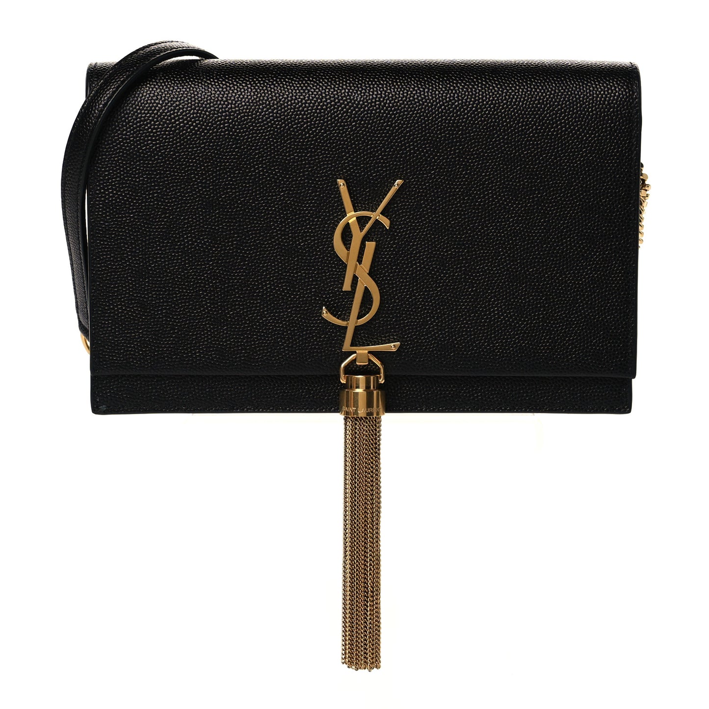 Grain De Poudre Classic Monogram Kate Tassel Chain Wallet Black