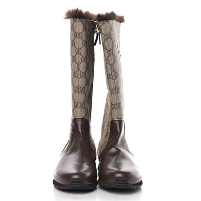 Gucci GG Plus Monogram Knee High Boots 38 Beige Ebene 2 of 10