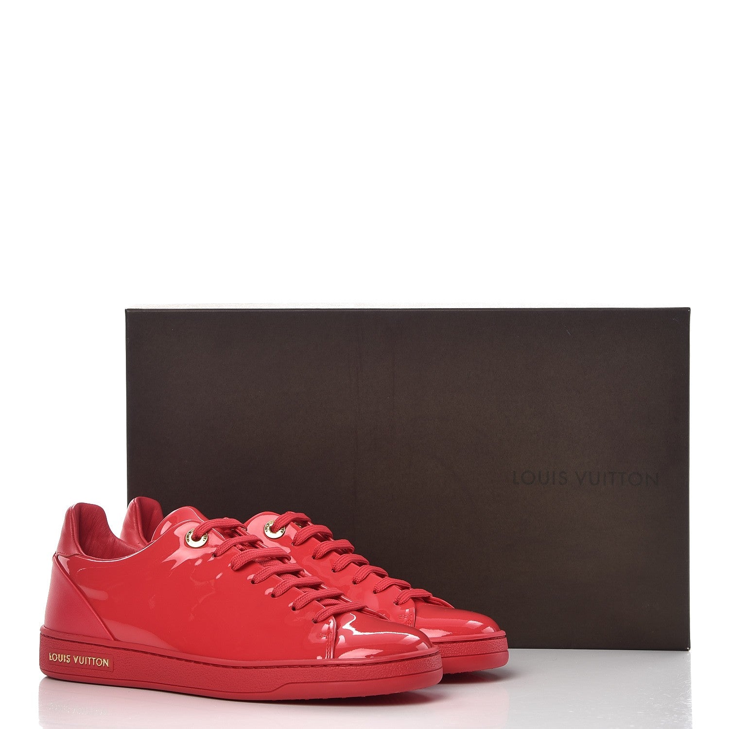 Louis Vuitton Patent Calfskin Frontrow Sneakers 37 Framboise 10 of 10