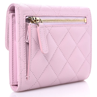 Chanel Caviar Quilted Compact Flap Wallet Light Pink 3 of 11