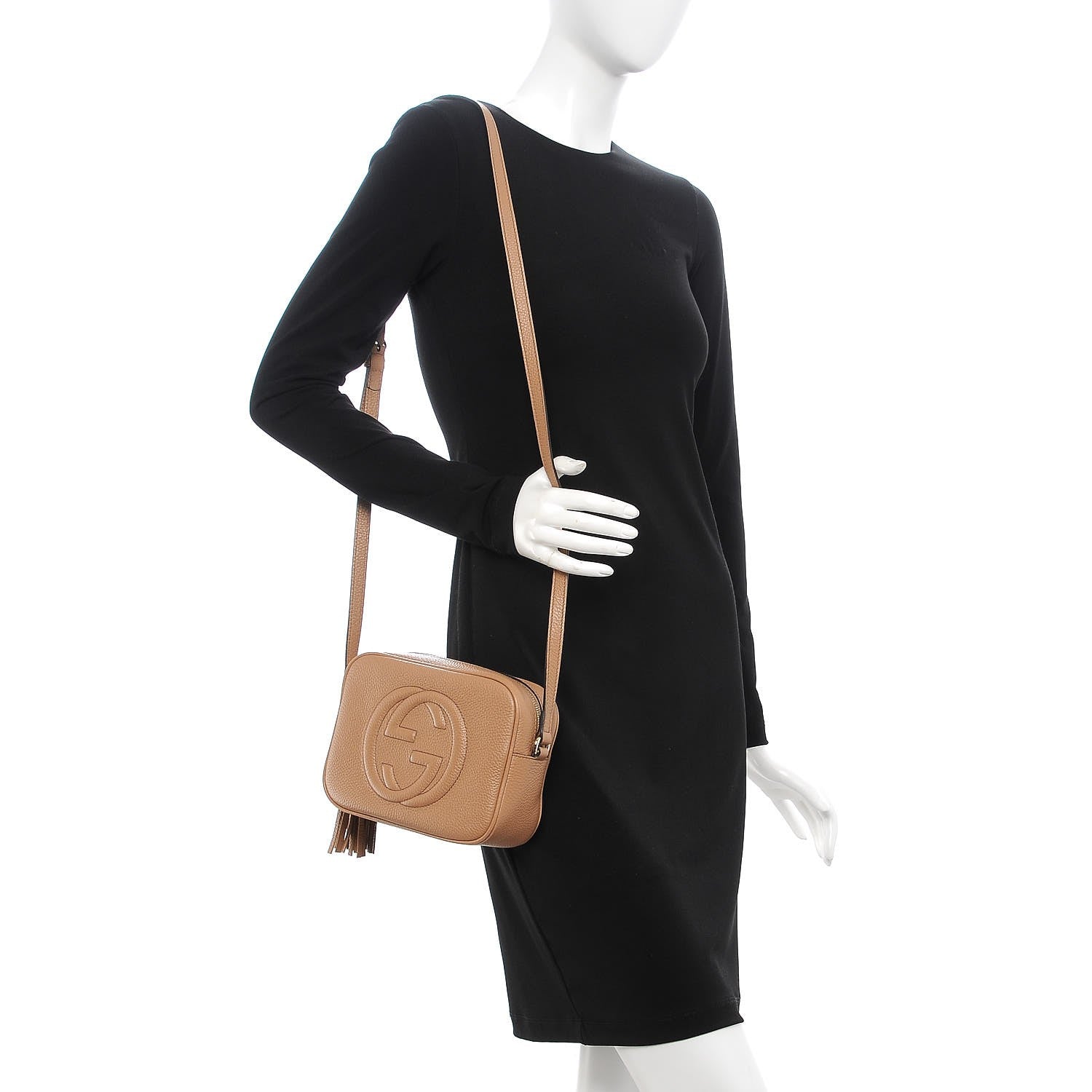Gucci Pebbled Calfskin Small Soho Disco Bag Camelia 2 of 8