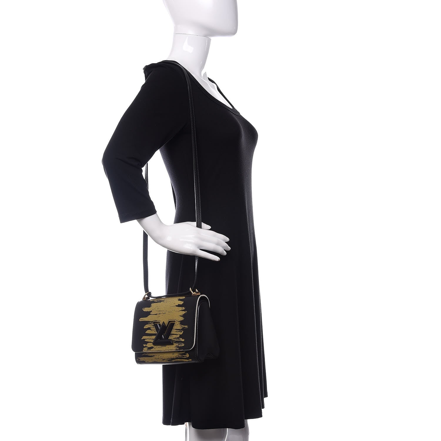 Louis Vuitton Calfskin Twist Shoulder Bag PM Light Gold 2 of 9