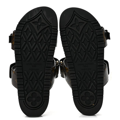 Louis Vuitton Monogram Bom Dia Mule Sandals 35.5 Black 6 of 11