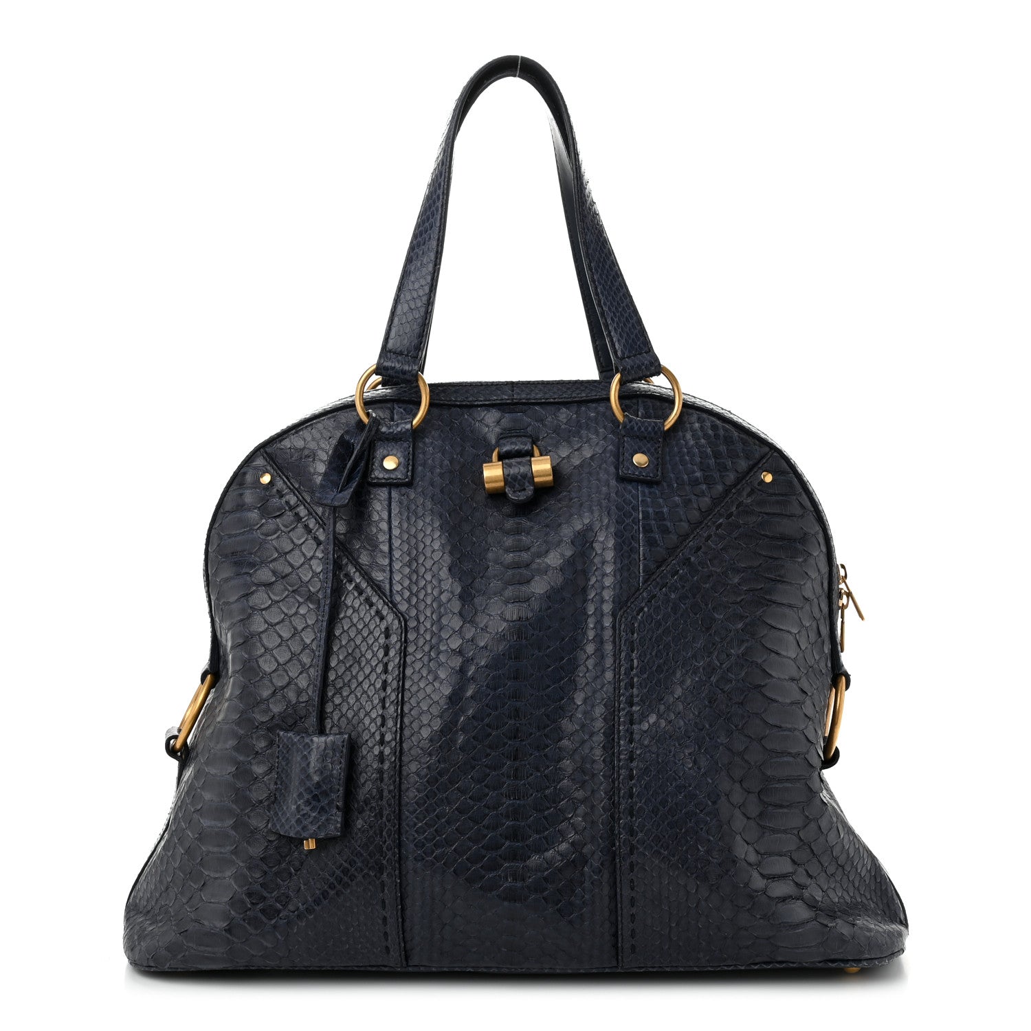 Saint Laurent Snakeskin Oversized Muse Blue 1 of 10