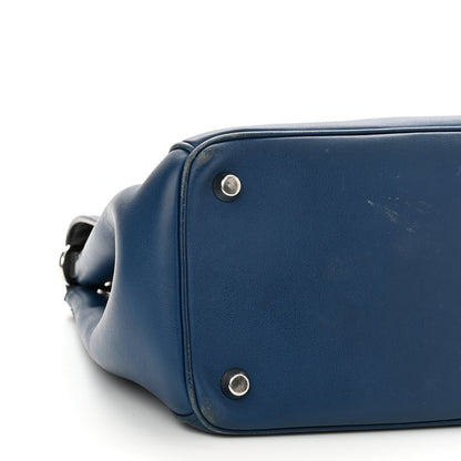 Christian Dior Bullcalf Medium Be Dior Flap Mineral Blue 8 of 20