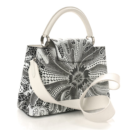 Louis Vuitton LV X YK Taurillon Psychedelic Capucines MM Black White 3 of 11