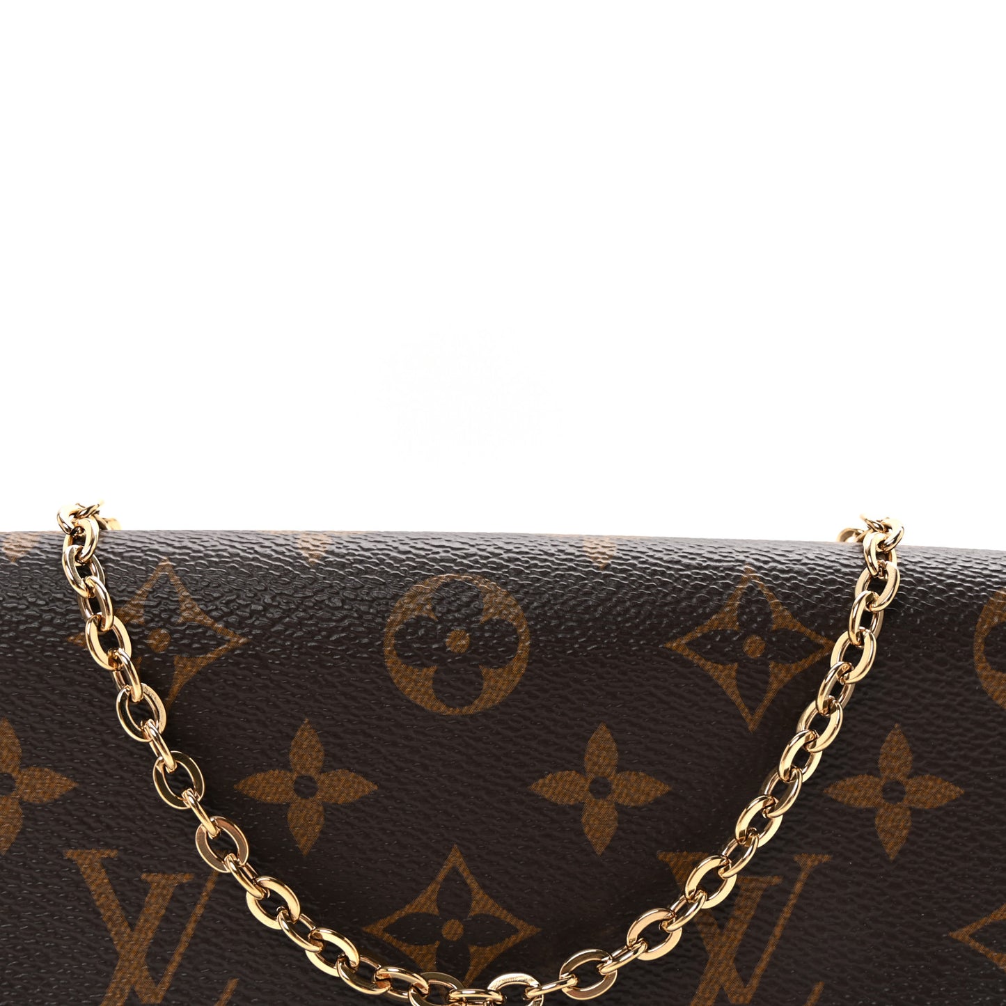 Monogram Pochette Felicie Chain Wallet Fuchsia