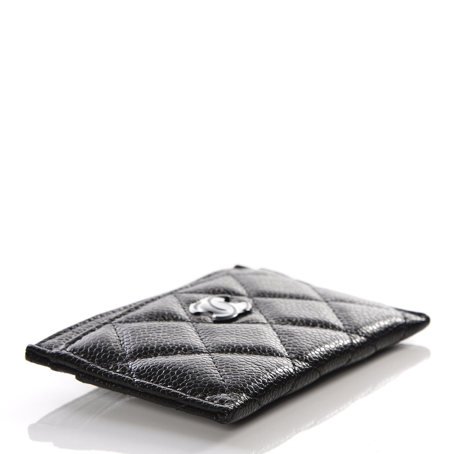 Caviar Quilted Incognito Card Holder Black
