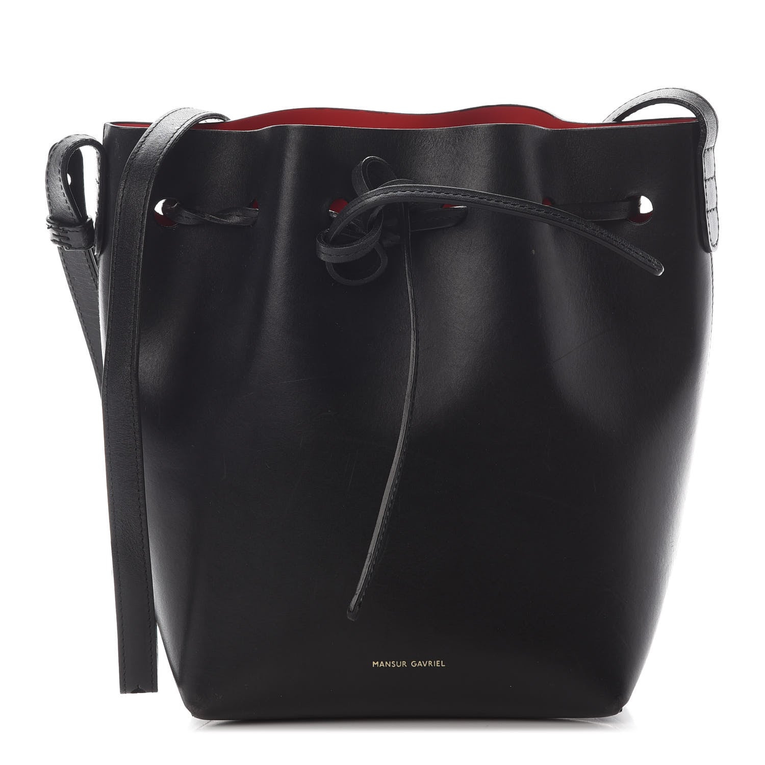 Mansur Gavriel Calfskin Mini Bucket Bag Black Flamma 1 of 11