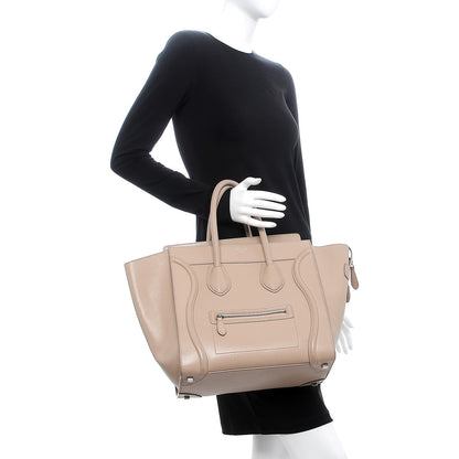 Celine Goatskin Mini Luggage Sand 2 of 15