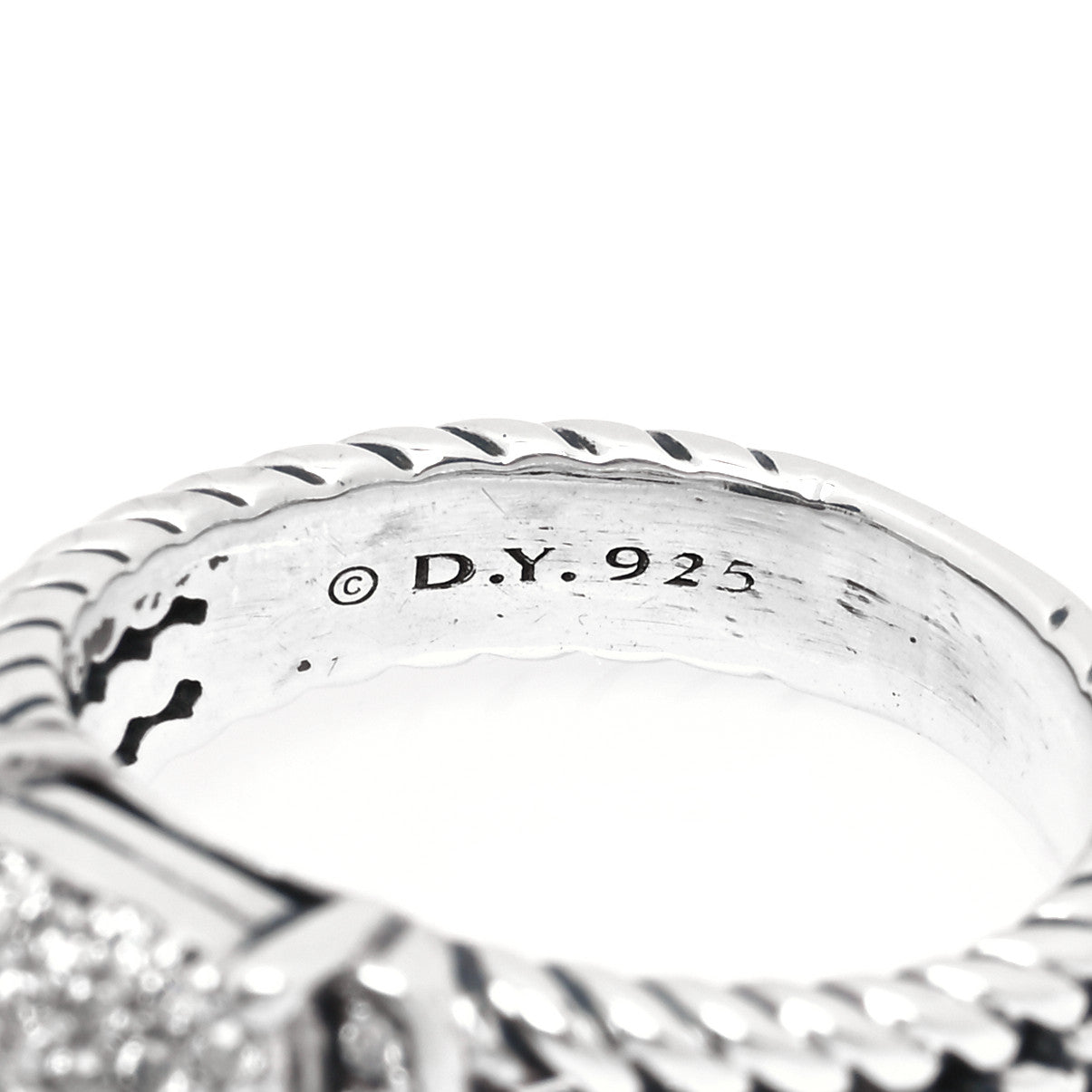 Sterling Silver Diamond 10mm Petite Wheaton Ring 49 5