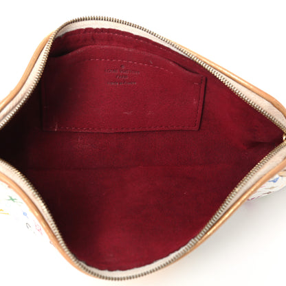 Louis Vuitton Monogram Multicolor Kate Clutch White 5 of 9
