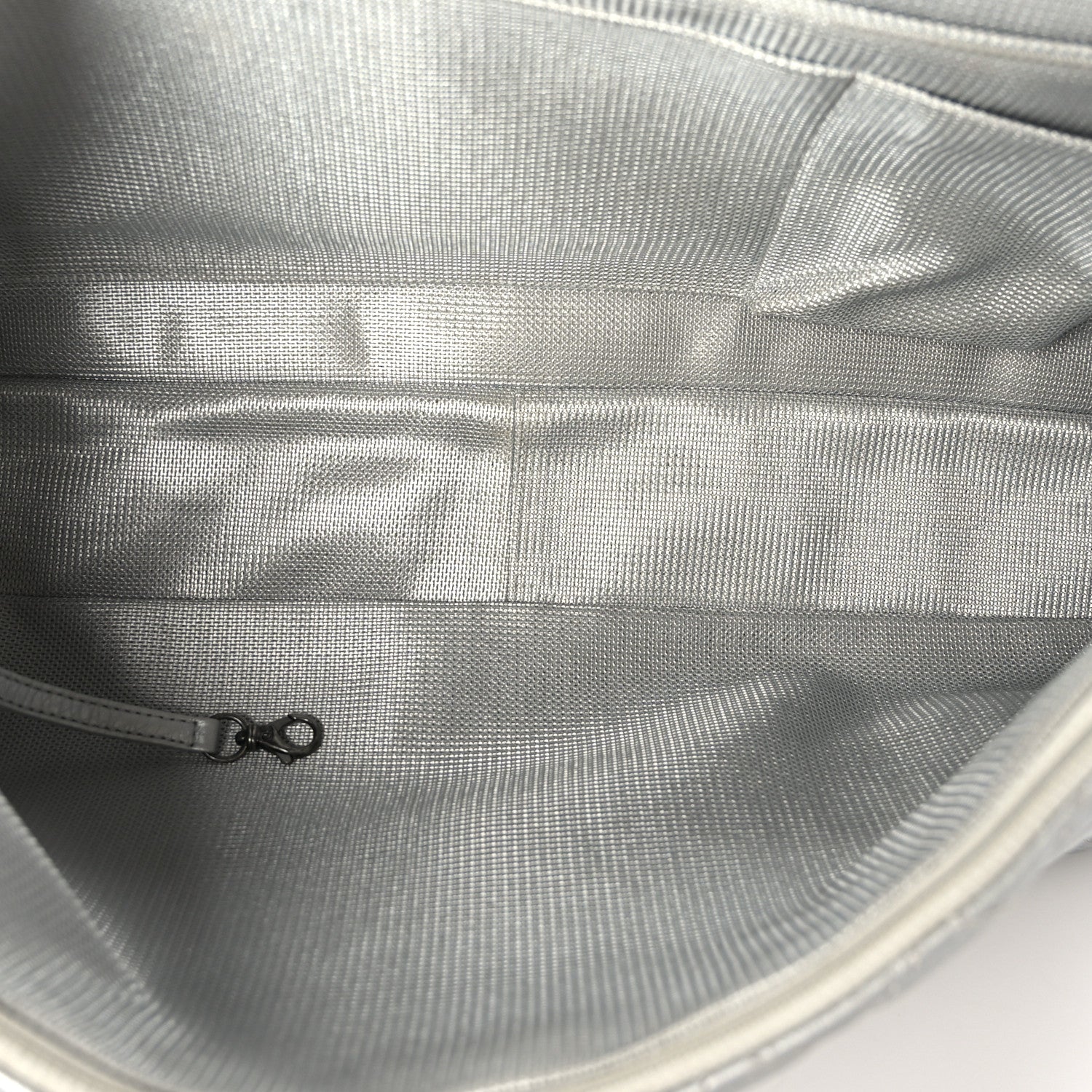 Chanel Metallic Calfskin Quilted XXL Travel Flap Bag Silver 5 of 8