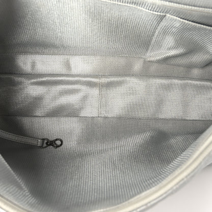 Chanel Metallic Calfskin Quilted XXL Travel Flap Bag Silver 5 of 8