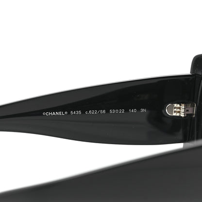 Chanel Acetate Rectangle Sunglasses 5435 Black 5 of 8