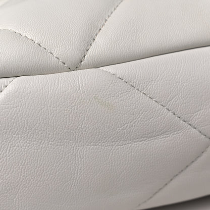Chanel Goatskin Quilted Medium Chanel 19 Flap White 10 of 11