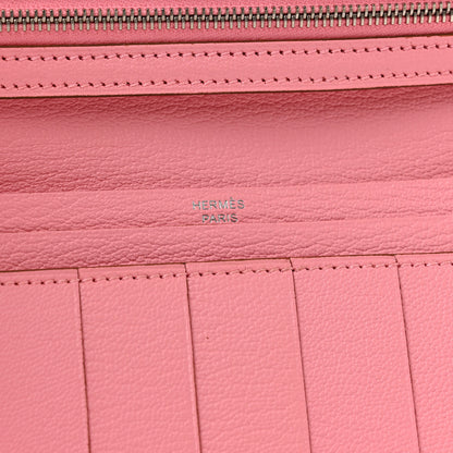 Hermes Chevre Mysore Bearn Gusset Wallet Rose Confetti 6 of 8