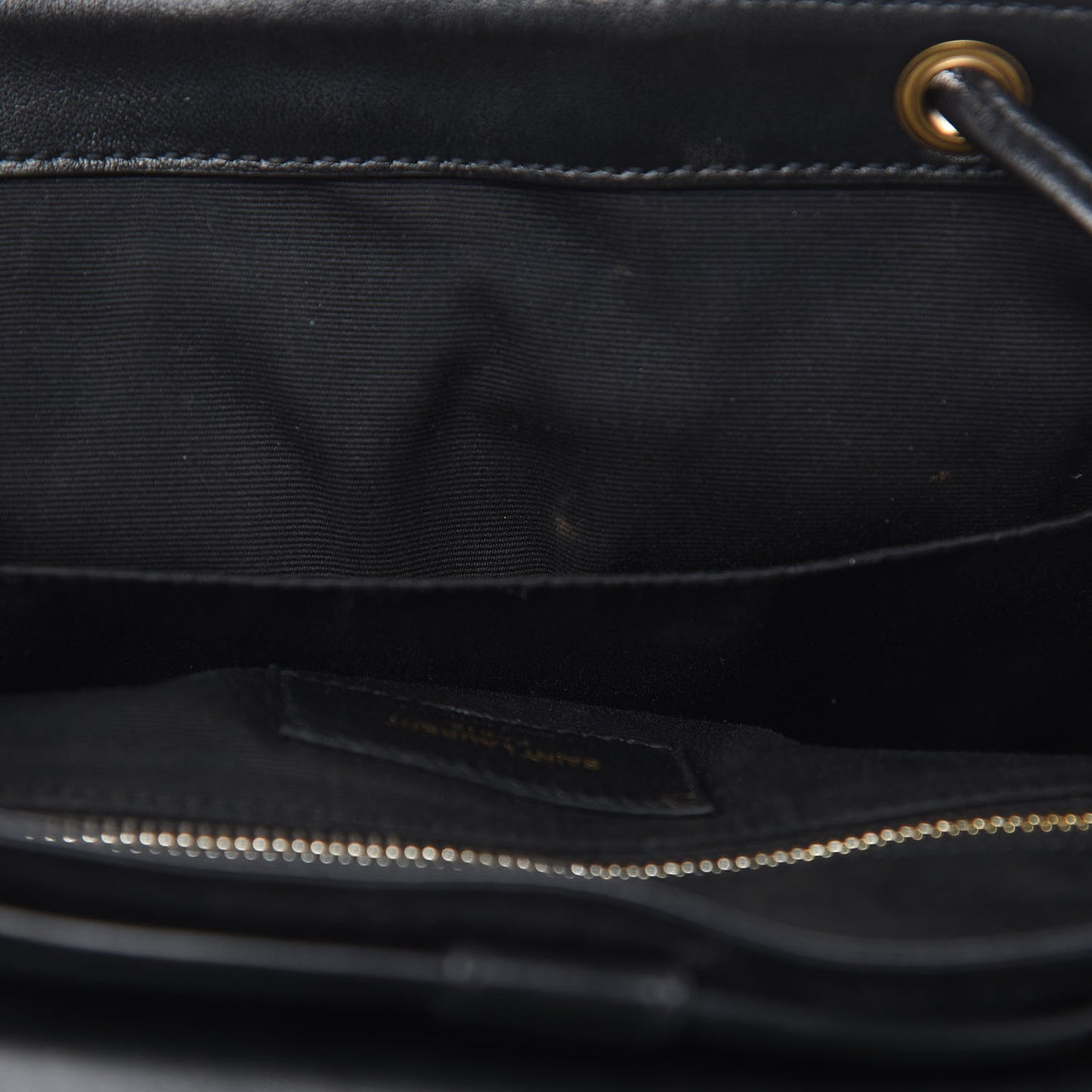 Velvet Y Quilted Monogram Small Loulou Backpack Black