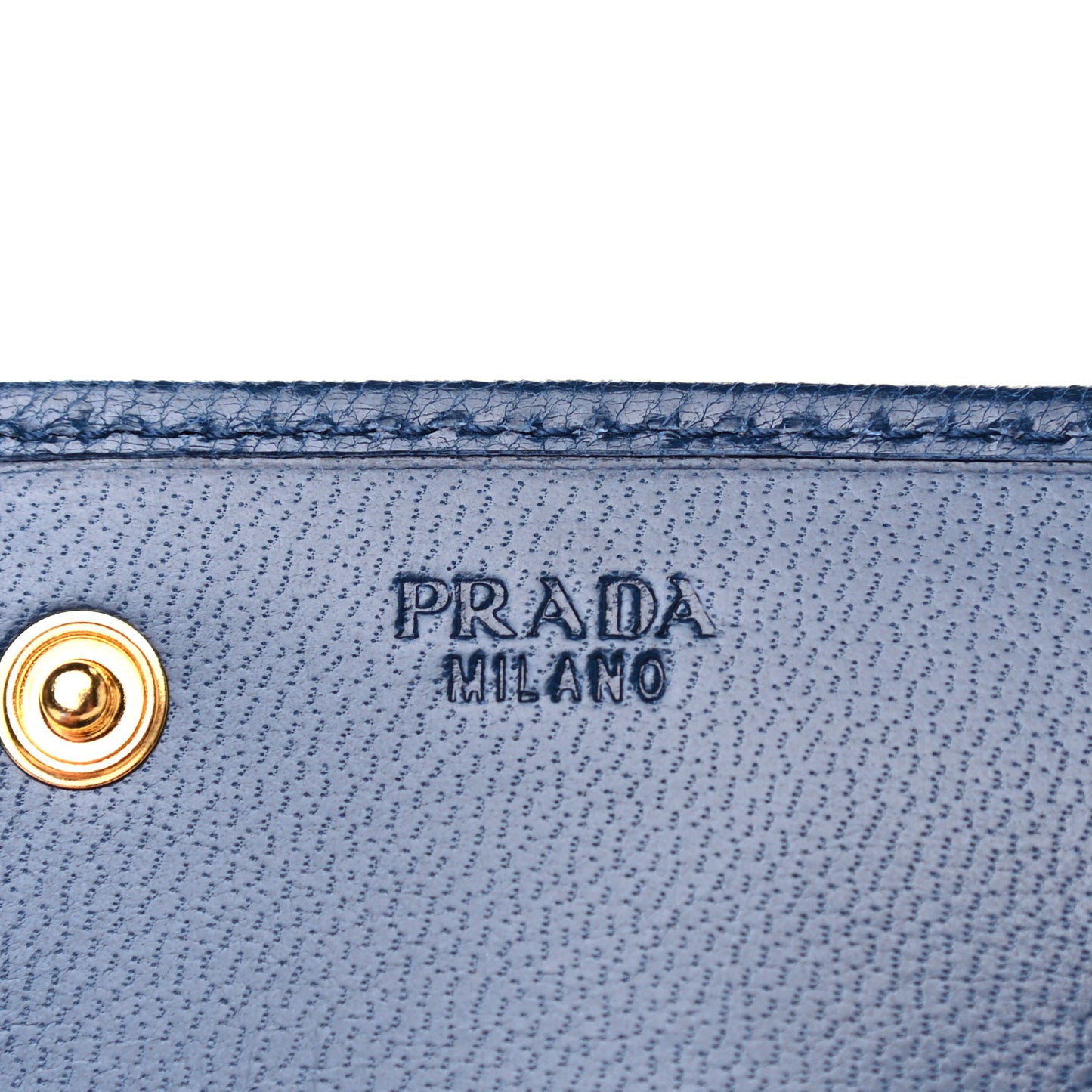 Goatskin Woven Chain Wallet Blue