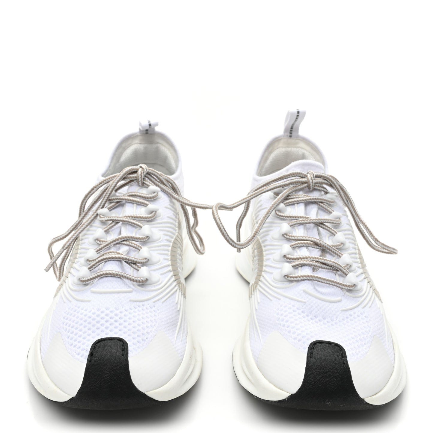 Technical Knit Fabric Waves Mens Gucci Run Sneakers 8.5 Great White Thunder