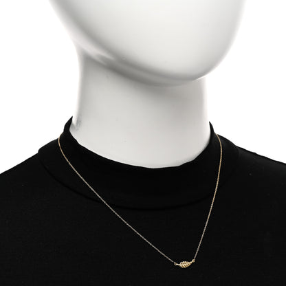 Jennifer Meyer 18K Yellow Gold Mini Leaf Necklace 2 of 5