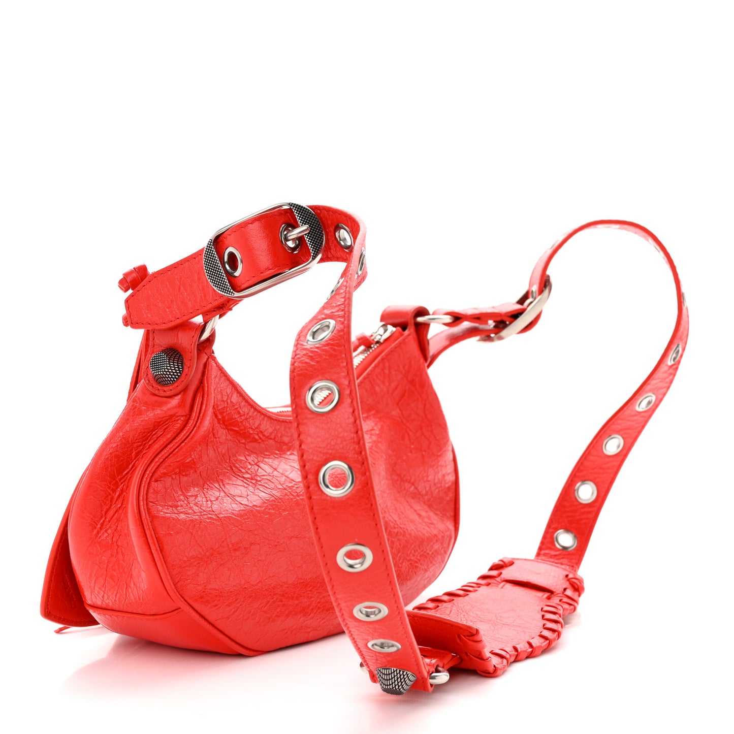 Agneau Arena Le Cagole Shoulder Bag XS Tomato Red
