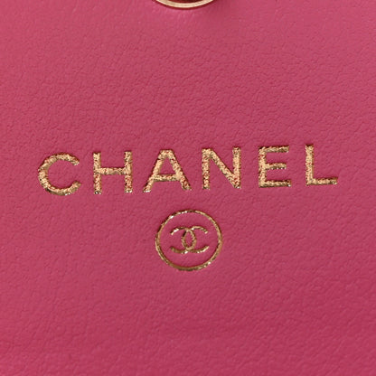 Chanel Caviar Quilted Filigree Flap Card Holder Pink Blue Green 6 of 11