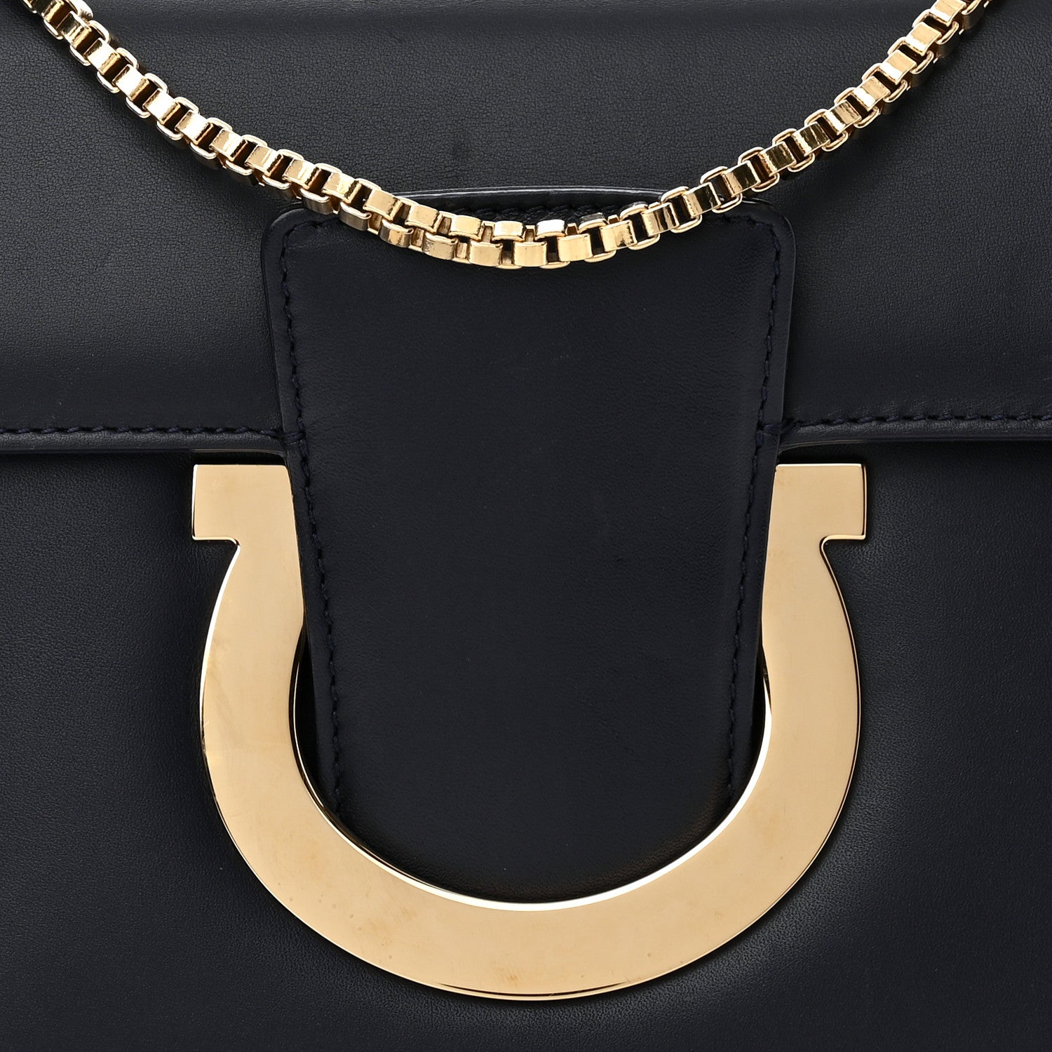 Salvatore Ferragamo Calfskin Thalia Flap Shoulder Bag Black 7 of 15