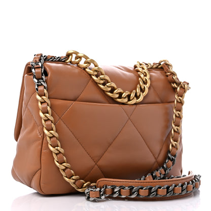 Chanel Lambskin Quilted Medium Chanel 19 Flap Brown 3 of 9