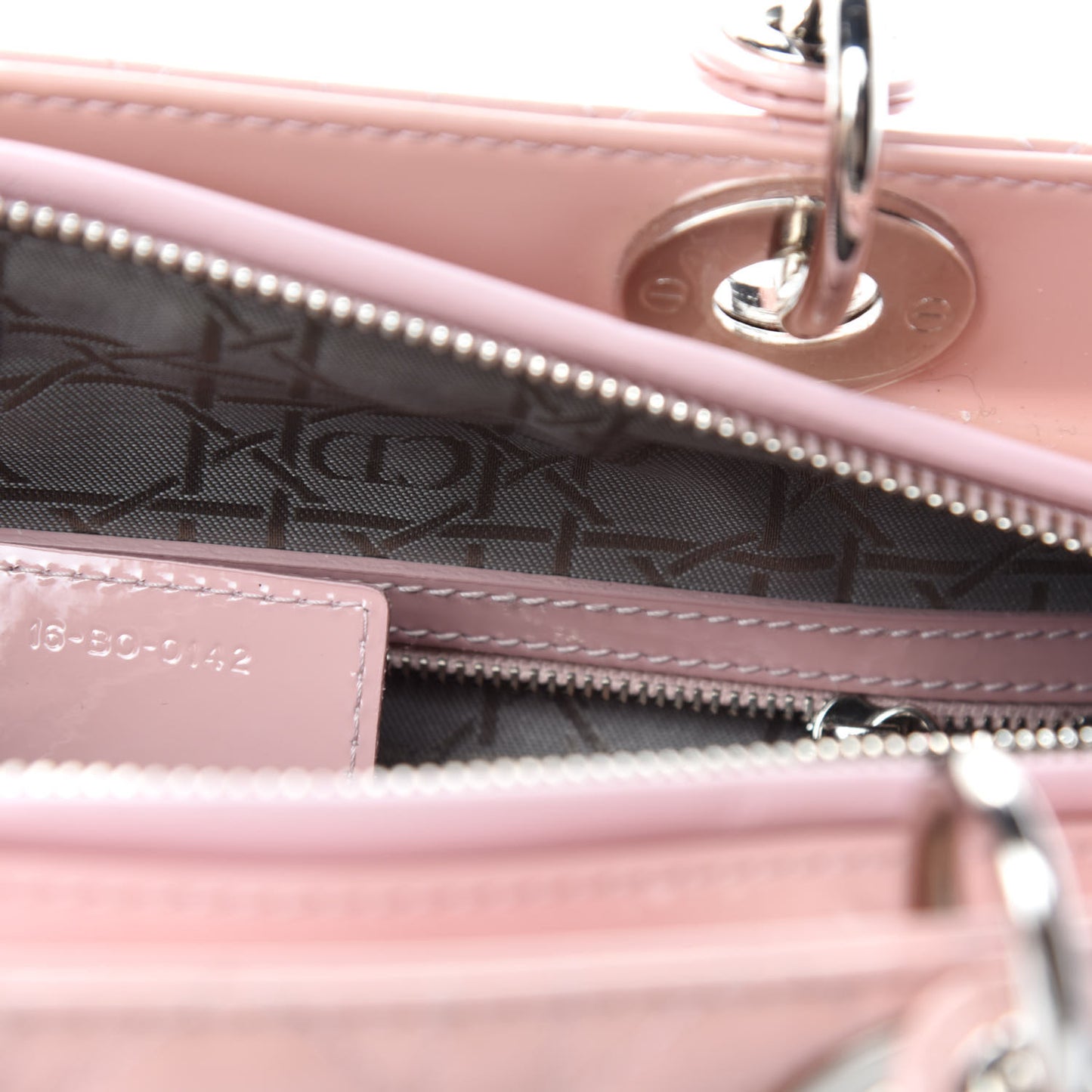 Patent Cannage Large Lady Dior Pink