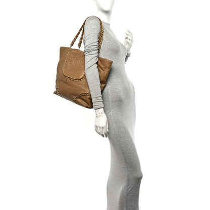 Chanel Metallic Calfskin Luxe Ligne Tote Gold 2 of 15