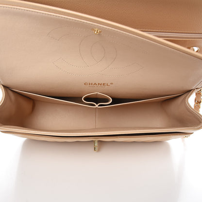 Chanel Caviar Quilted Jumbo Double Flap Beige Clair 5 of 8