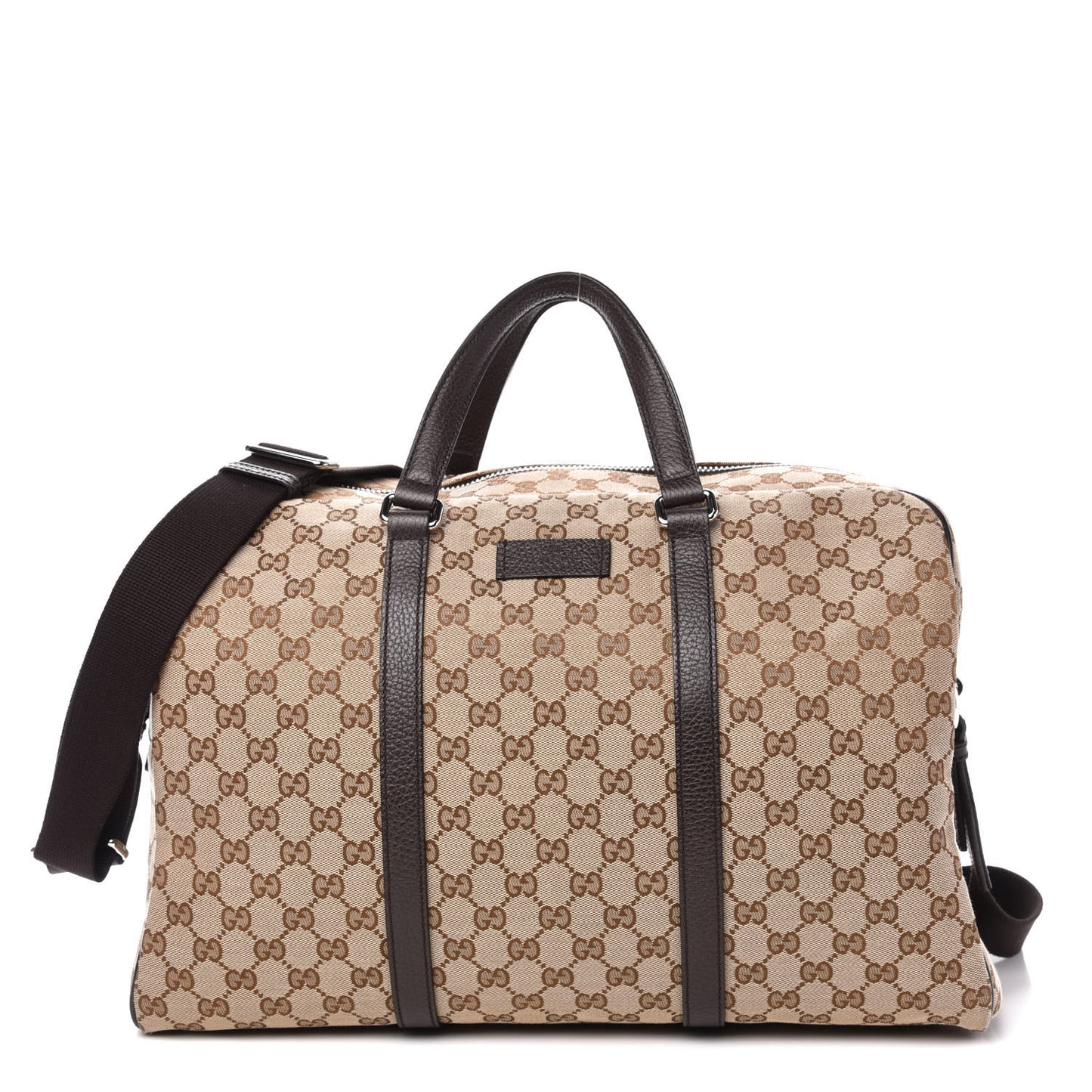 Monogram Dollar Calfskin Boston Duffle Bag Beige Ebony Testa di Moro Marrone Scuro