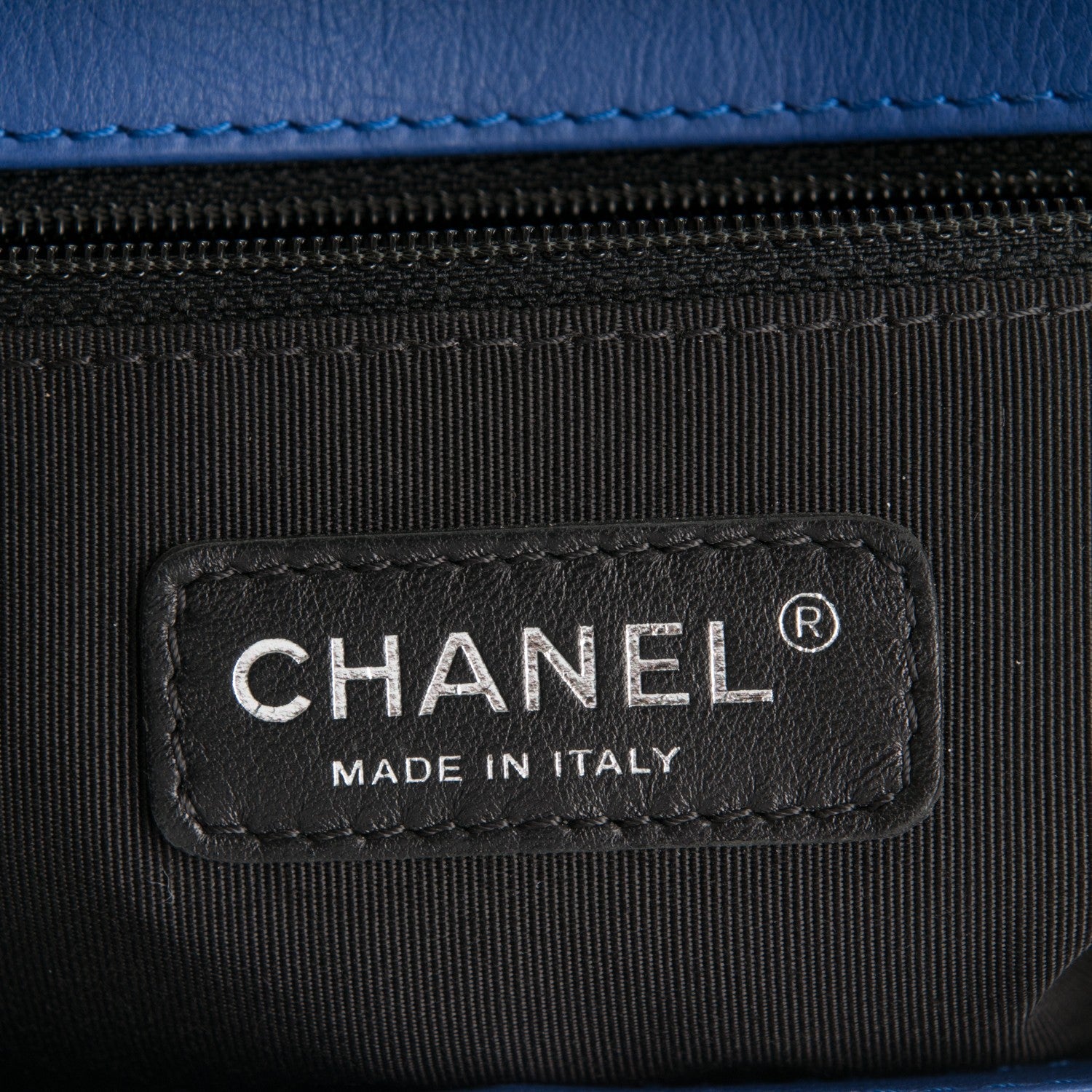 Chanel Calfskin Quilted Large Boy Flap Dark Blue 7 of 8