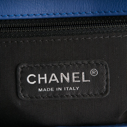Chanel Calfskin Quilted Large Boy Flap Dark Blue 7 of 8