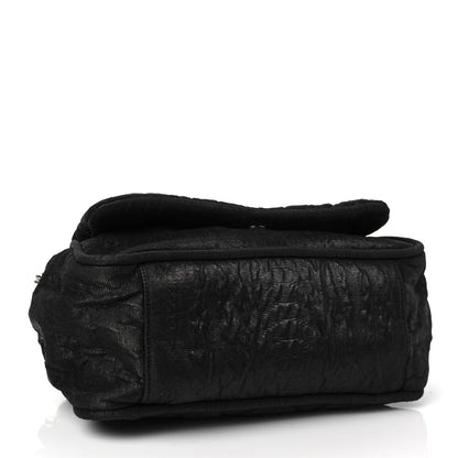 Chanel Crinkled Coated Canvas Quilted Flap Black 4 of 8