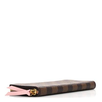 Louis Vuitton Damier Ebene Clemence Wallet Rose Ballerine 4 of 7