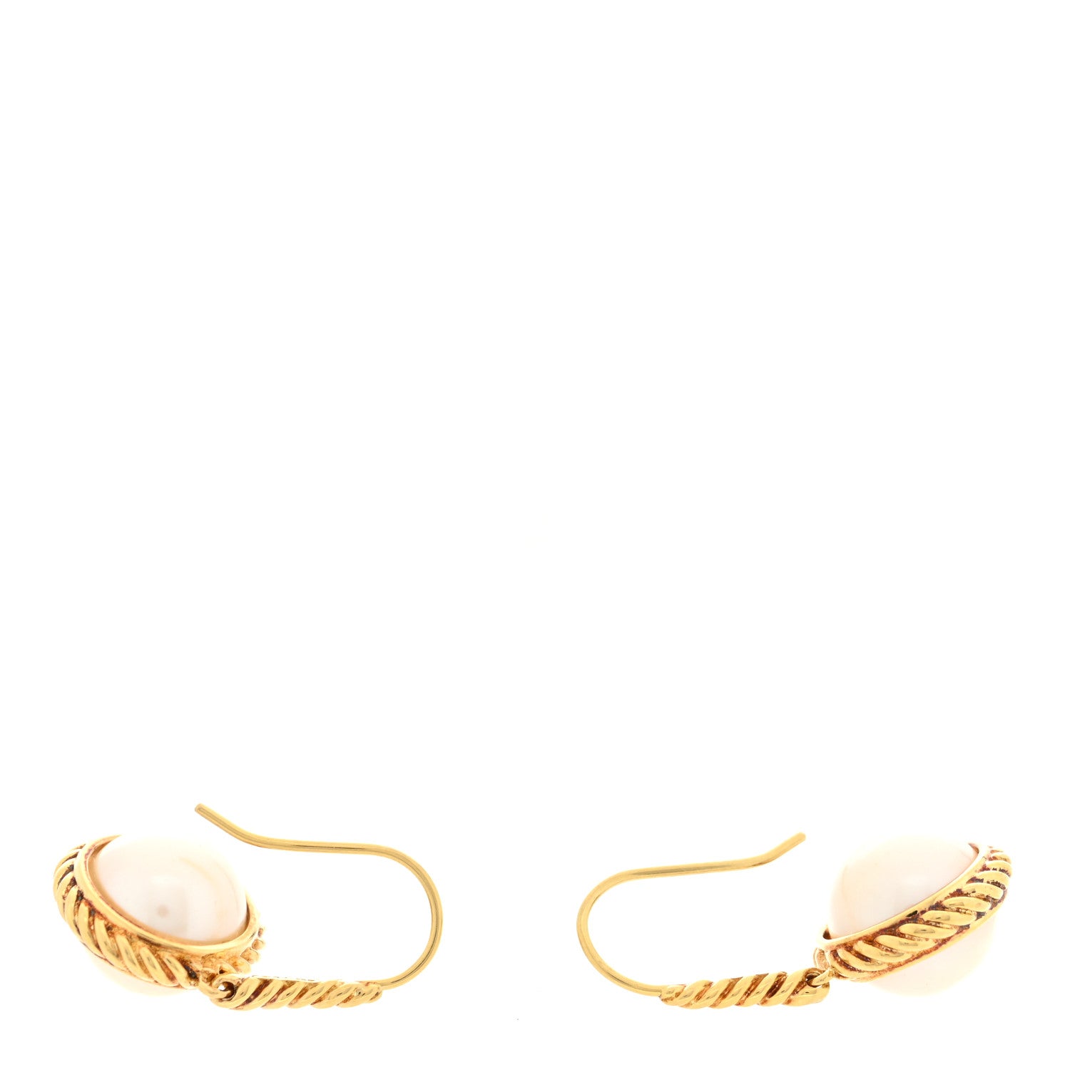 David Yurman 18K Yellow Gold 10.5-11mm Drop Earrings 3 of 4