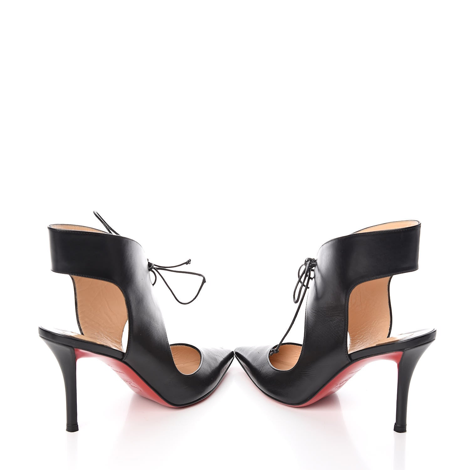 Christian Louboutin Nappa Franka Lace Up Pumps 36 Black 6 of 11