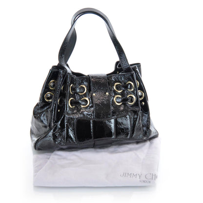 Jimmy Choo Crushed Patent Leather Ramona Tote Black 3 of 8