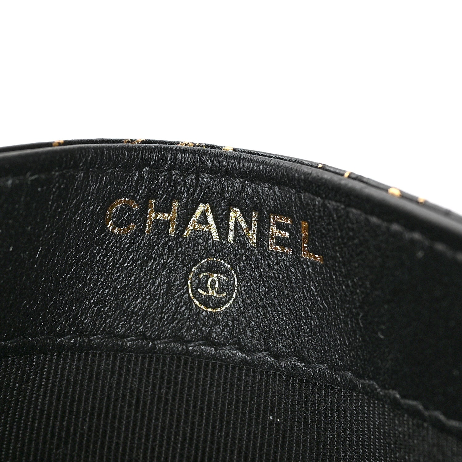 Chanel Calfskin Crocodile Embossed Graffiti 2.55 Cocodile Reissue Card Holder Black Gold 6 of 9