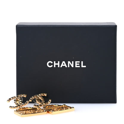 Chanel Metal CC Rue Cambon Drop Earrings Gold 5 of 5