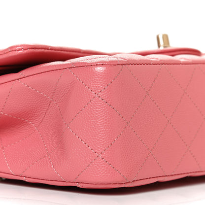 Chanel Metallic Caviar Quilted Medium Double Flap Pink 9 of 10